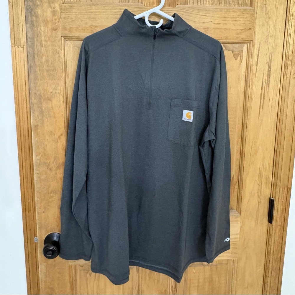 Carhartt Men's Gray Quarter-Zip Shirt